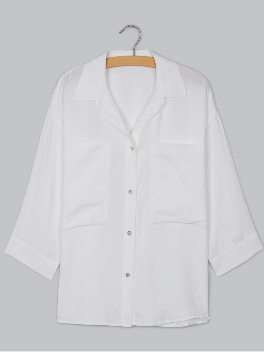 EILEEN FISHER | linen blend oversized shirt